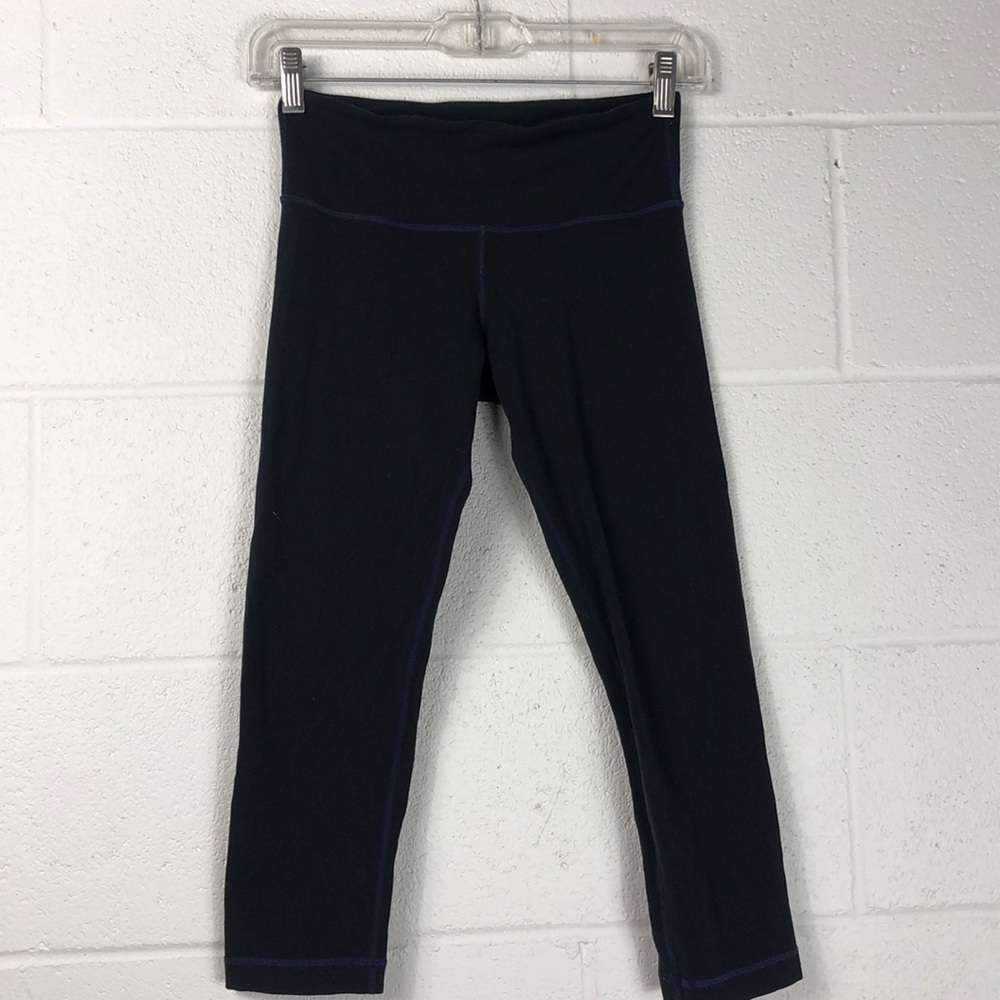 Lululemon Athletica Wunder Under Crop Leggings Black Size 4